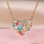 Colorful Gleam Heart Necklace | Gold-Westeryn