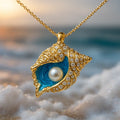Radiant Pearl Seashell Necklace | Gold-Westeryn
