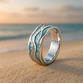 Seasilver Ripple Ring | White Gold-Westeryn