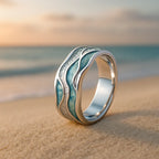 Seasilver Ripple Ring | White Gold-Westeryn