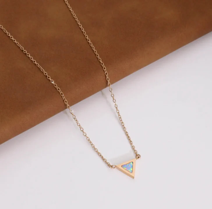 Moonstone Necklace - Triangle Medallion-Westeryn