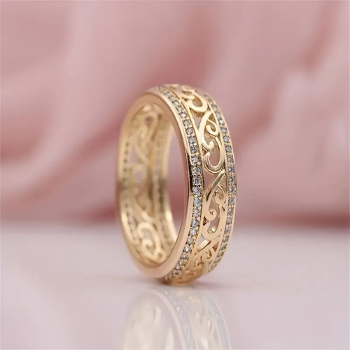 Bright Hollow Gold Ring-Westeryn