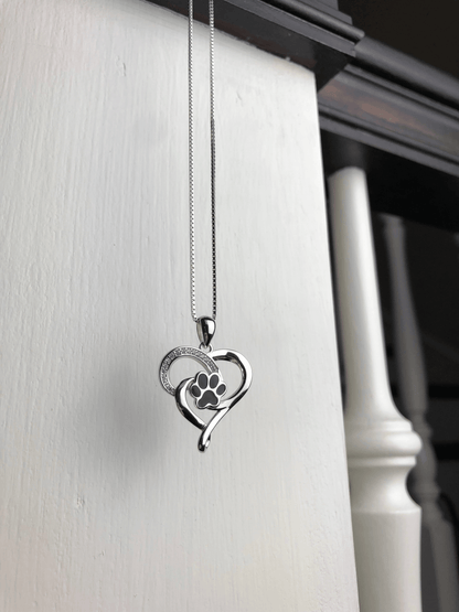 ELIN – Elegant Infinity Necklace with Heart & Paw in Stainless Steel