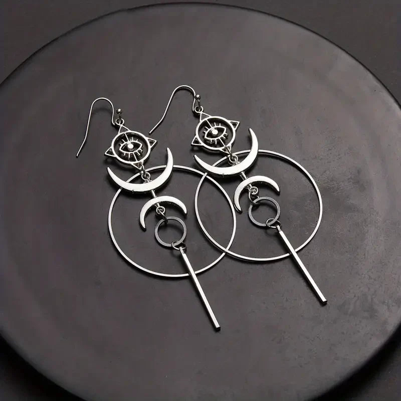 Vintage Boho Dangling Earrings | White Gold-Westeryn