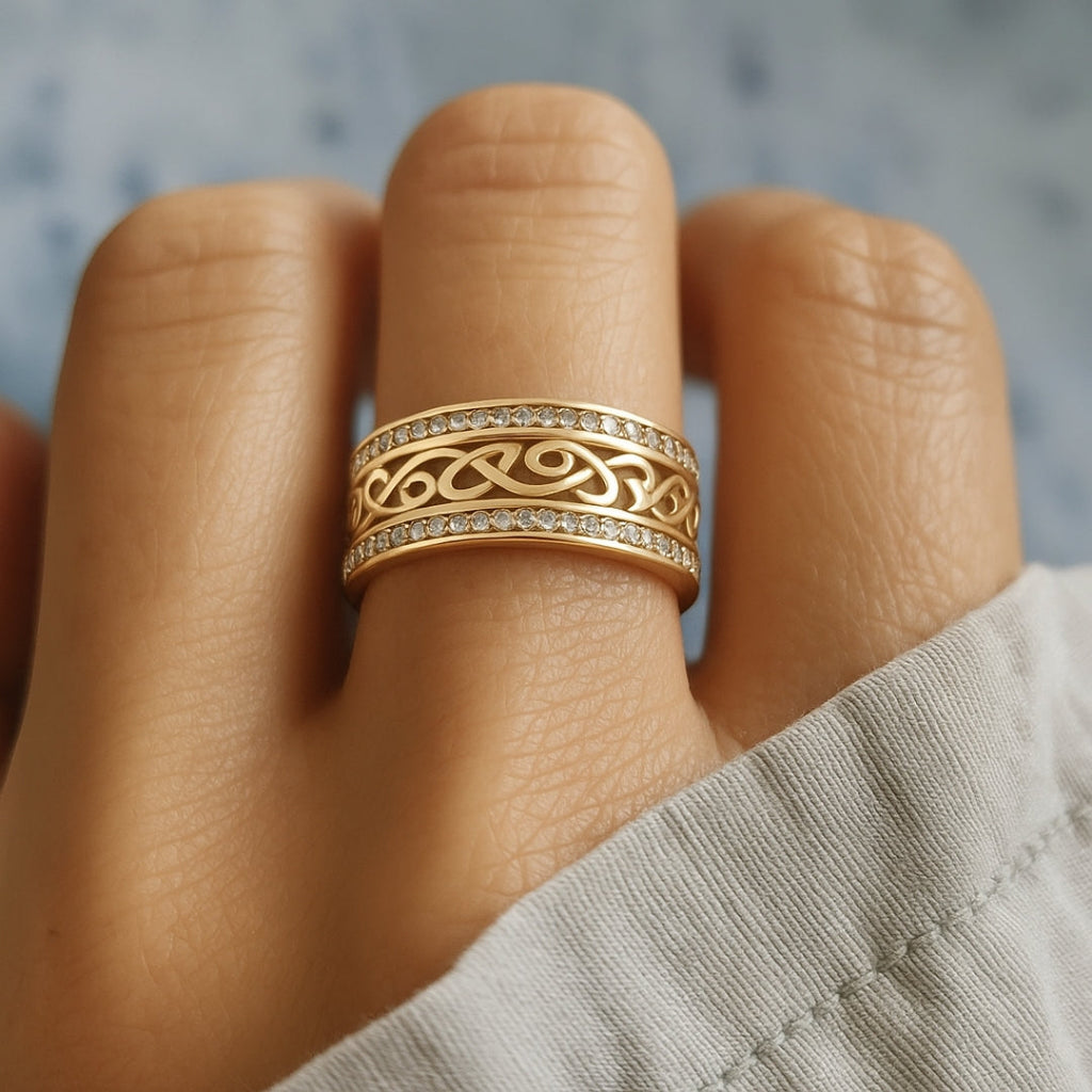 Bright Hollow Gold Ring-Westeryn