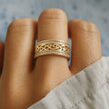 Bright Hollow Gold Ring-Westeryn