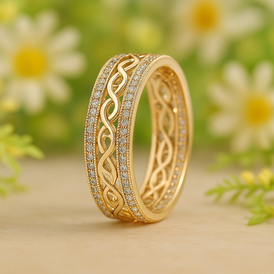 Bright Hollow Gold Ring-Westeryn