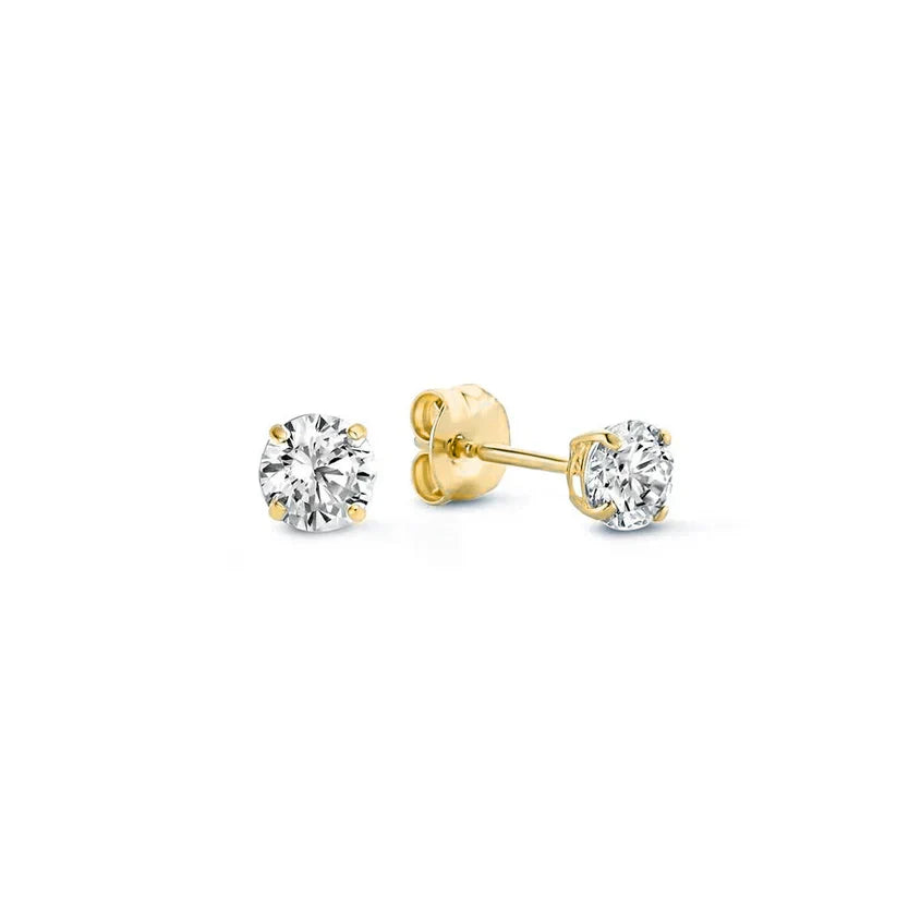 Larmes de Lune Stone Stud Earrings | Gold-Westeryn