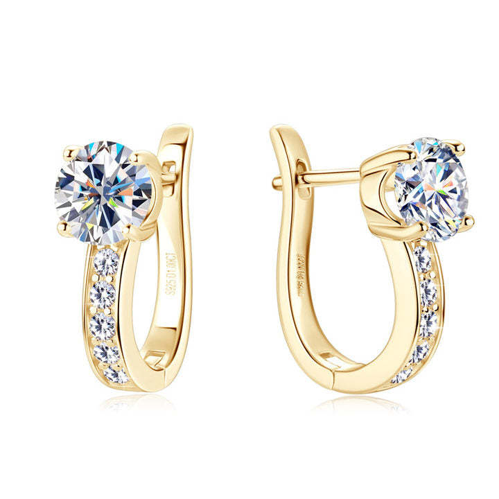 Channel Huggie Earrings | Gold-Westeryn