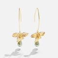 Jade Pearl & Petal Drop Earrings-Westeryn