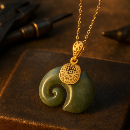 Tranquil Elephant Pendant Necklace