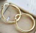Large hoop earrings in gold-Westeryn