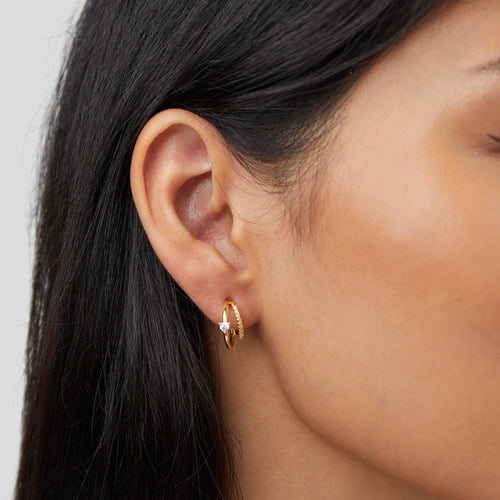 Artie Crystal Gold Earrings-Westeryn