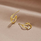 Artie Crystal Gold Earrings-Westeryn