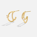 Artie Crystal Gold Earrings-Westeryn