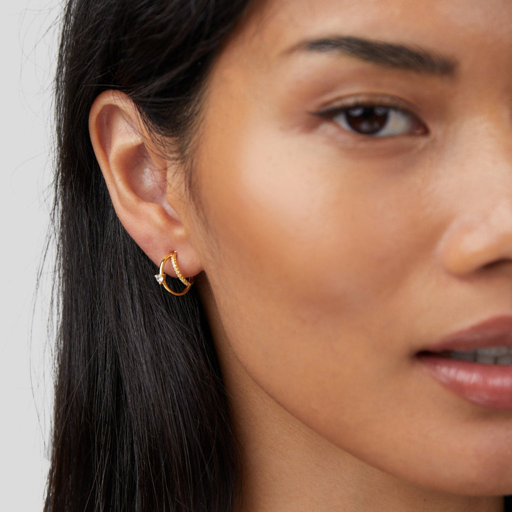 Artie Crystal Gold Earrings-Westeryn