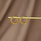 Luna Gold Twist Earrings-Westeryn