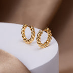 Luna Gold Twist Earrings-Westeryn