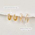 Luna Gold Twist Earrings-Westeryn