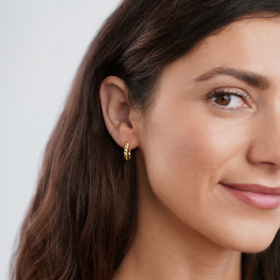 Luna Gold Twist Earrings-Westeryn