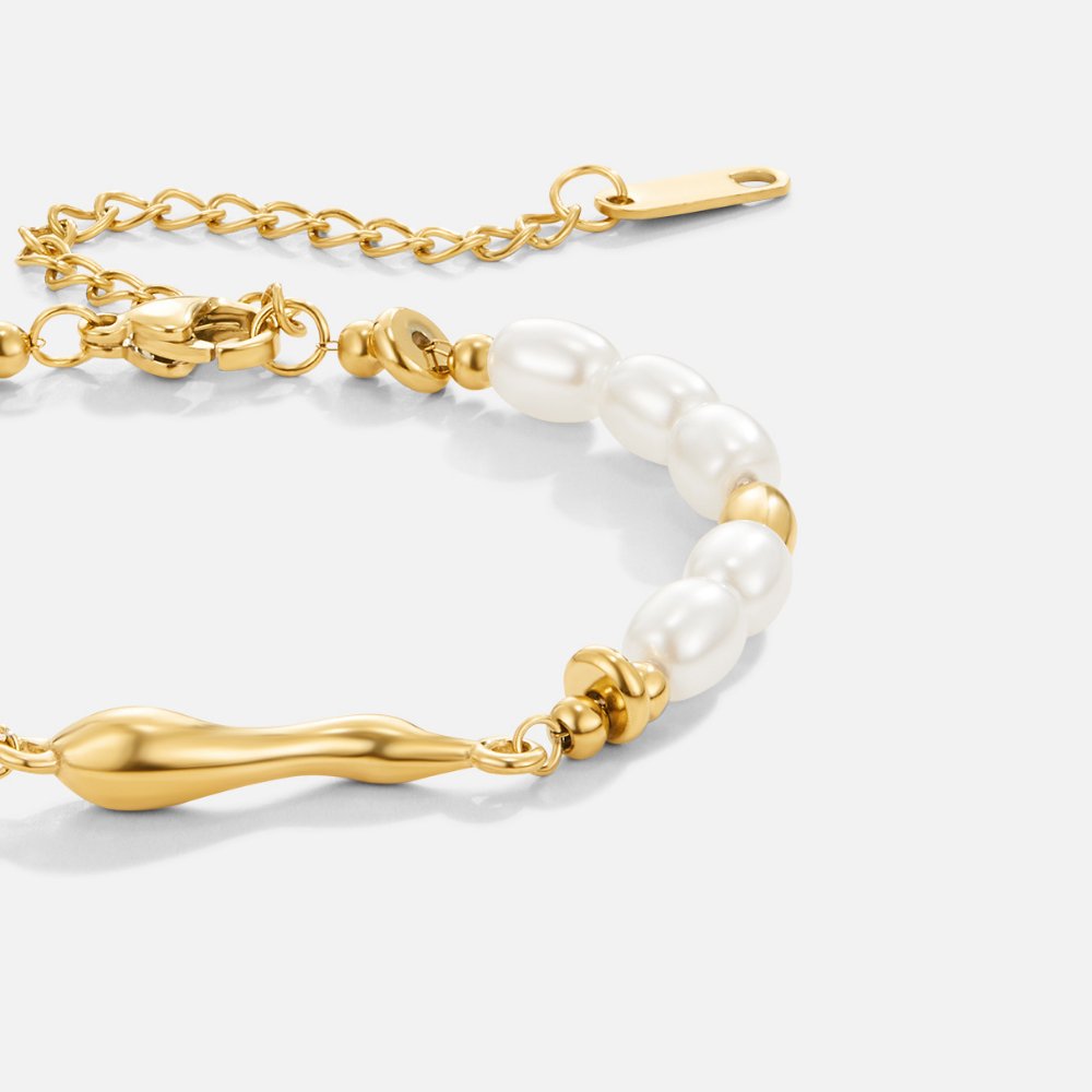 Love freshwater pearl bracelet