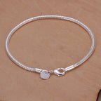 Simple Silver Bracelet with Single Candle Holder-Westeryn