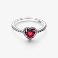 Ruby Effect Heart Ring in Silver-Westeryn