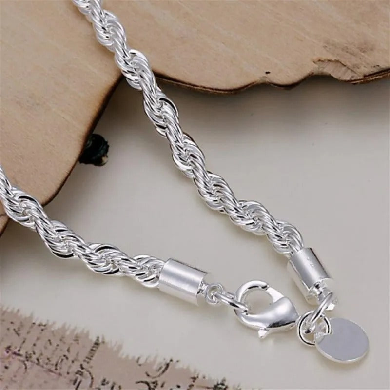 Braided Cord Bracelet in Silver-Westeryn