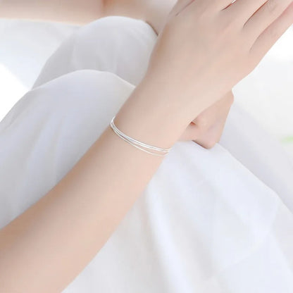 Thin and Elegant Silver Bracelet