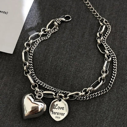 Silver Bracelet Love Forever + 2 Free Charms