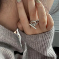 Adjustable Design Ring in Silver-Westeryn