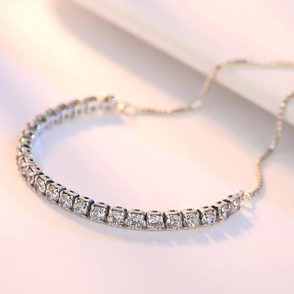 Magnificent Silver and Zirconium Bracelet-Westeryn