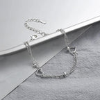 Thin Heart-Shaped Silver Bracelet-Westeryn
