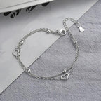 Thin Heart-Shaped Silver Bracelet-Westeryn