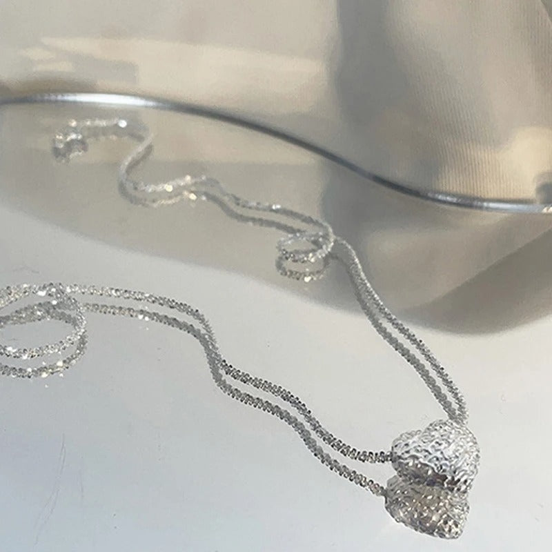 Silver Necklace with Engraved Heart-Westeryn