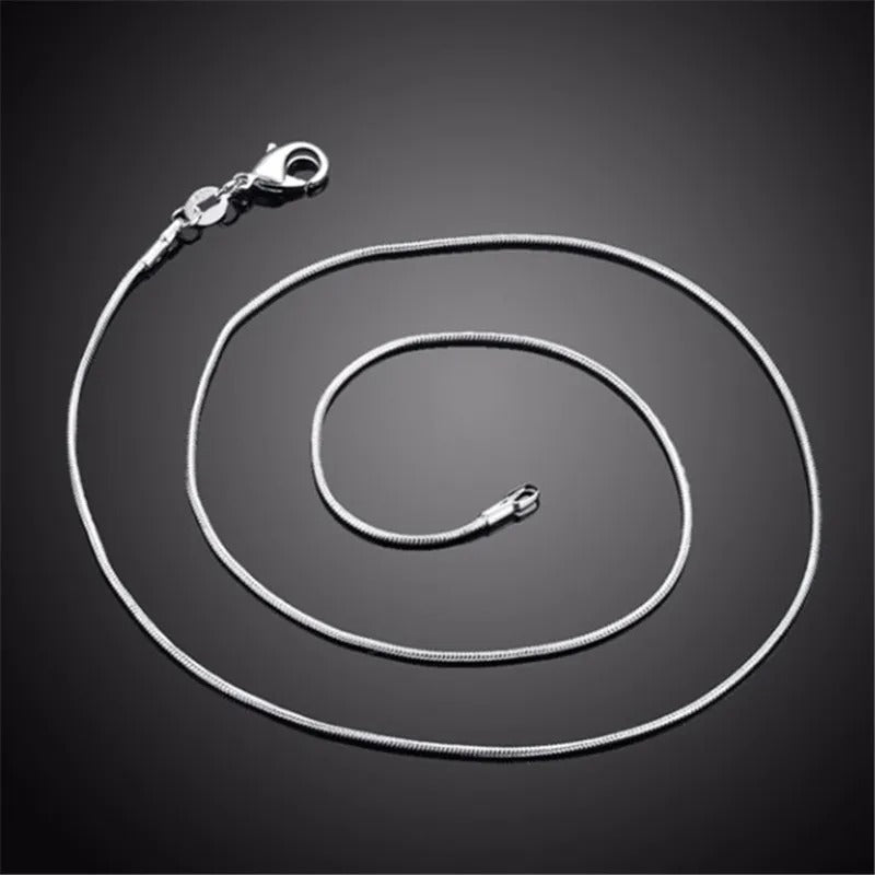 Simple Snake Chain Necklace in Silver-Westeryn