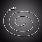 Simple Snake Chain Necklace in Silver-Westeryn
