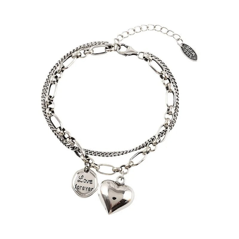 Silver Bracelet Love Forever + 2 Free Charms