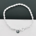 Braided Cord Bracelet in Silver-Westeryn