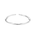 Thick Adjustable Irregular Silver Bracelet-Westeryn