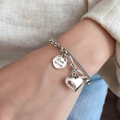 Silver Bracelet Love Forever + 2 Free Charms