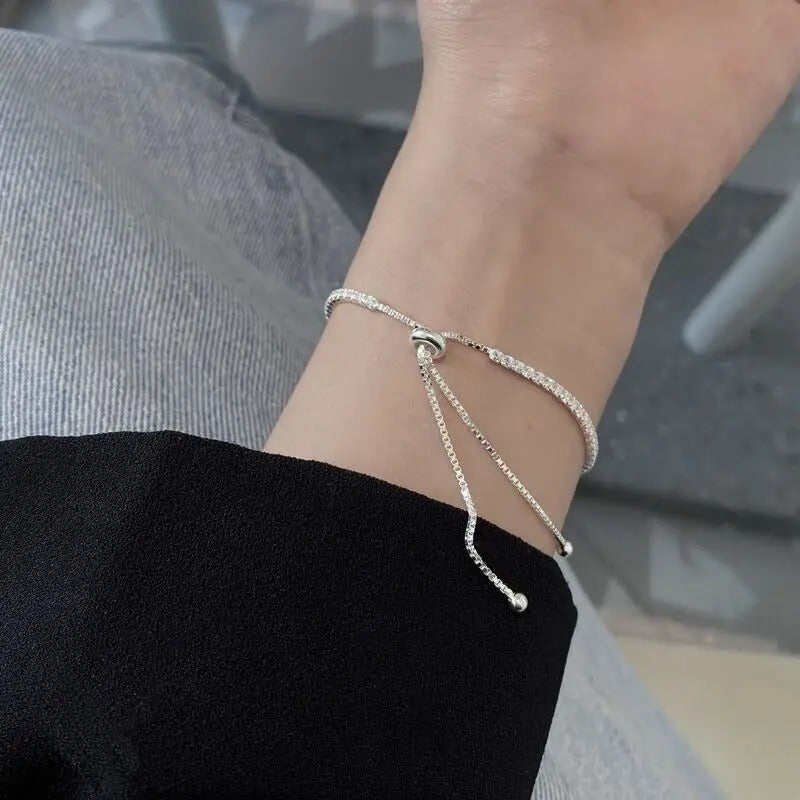 Magnificent Silver and Zirconium Bracelet
