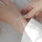 Thin Heart-Shaped Silver Bracelet-Westeryn