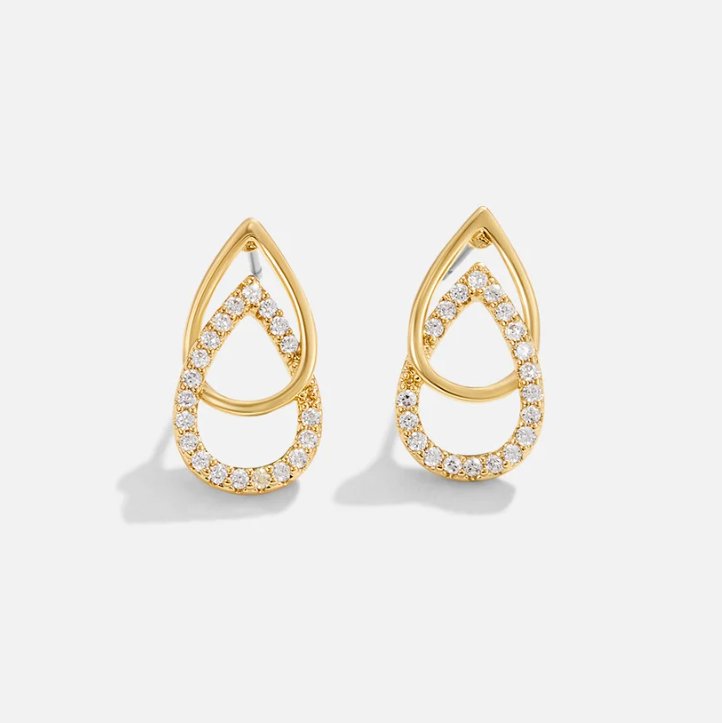 Lin Droplet-Shaped Link Earrings-Westeryn