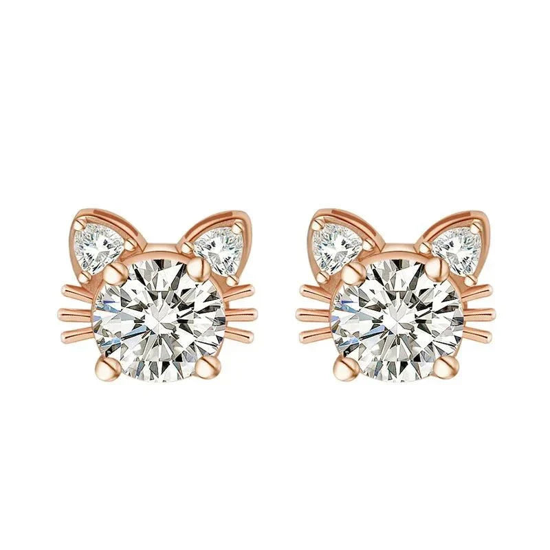 Celestial Cat Stud Earrings-Westeryn