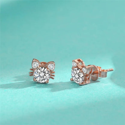 Celestial Cat Stud Earrings