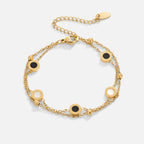 Onyx & White Stone Bracelet-Westeryn