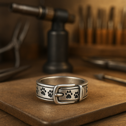 Charming Canine Collar Ring