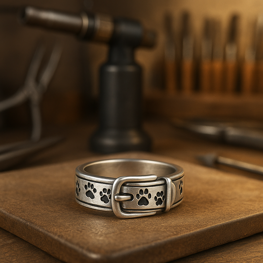 Charming Canine Collar Ring