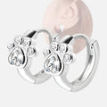 YUNA – Elegant Paw Huggie Hoops with Sparkling Zirconia for Stylish Accents-Westeryn